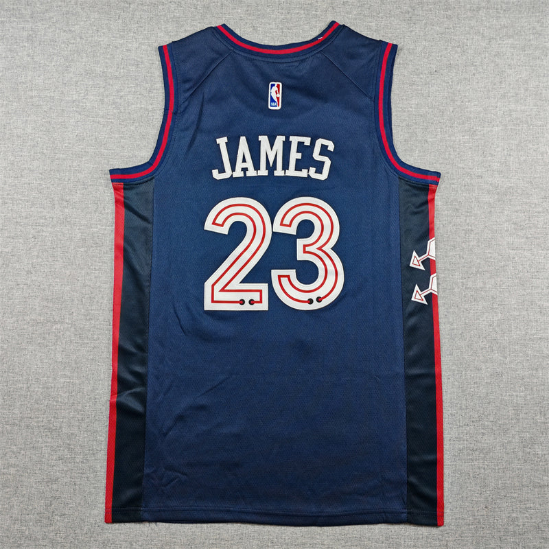 LeBron James #23 Philadelphia 76ers Nike City Edition Swingman Jersey – Navy (City of Brotherly Love)