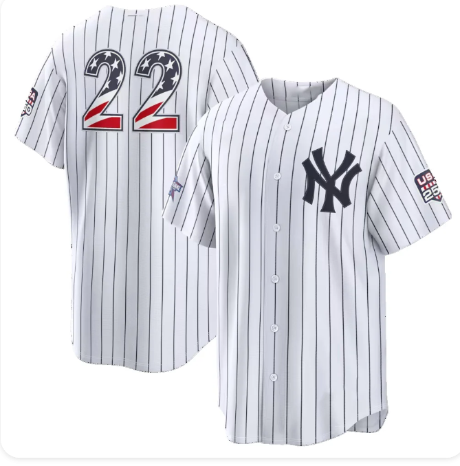 Men's New York Yankees Ben Rice #22 2026 MLB All-Star Edition Stars & Stripes White Stadium Jersey