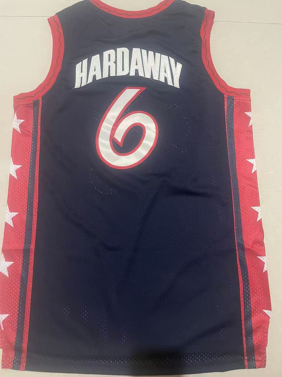 Anfernee Hardaway #6 USA Basketball 1996 Olympics Mitchell & Ness Hardwood Classics Jersey – Navy