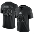Men's Nike Trent McDuffie #22 Black Kansas City Chiefs RFLCTV Limited Jersey