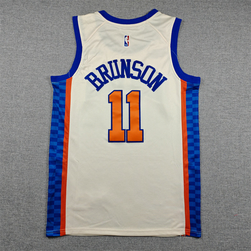 Jalen Brunson #11 New York Knicks Nike City Edition Swingman Jersey – White