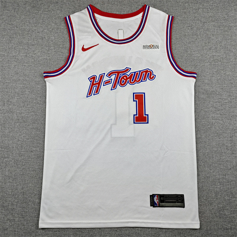 Amen Thompson #1 Houston Rockets City Edition Swingman Jersey – White