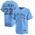 Men's Ernie Clement Toronto Blue Jays #28 Light Blue Alternate Replica Jersey