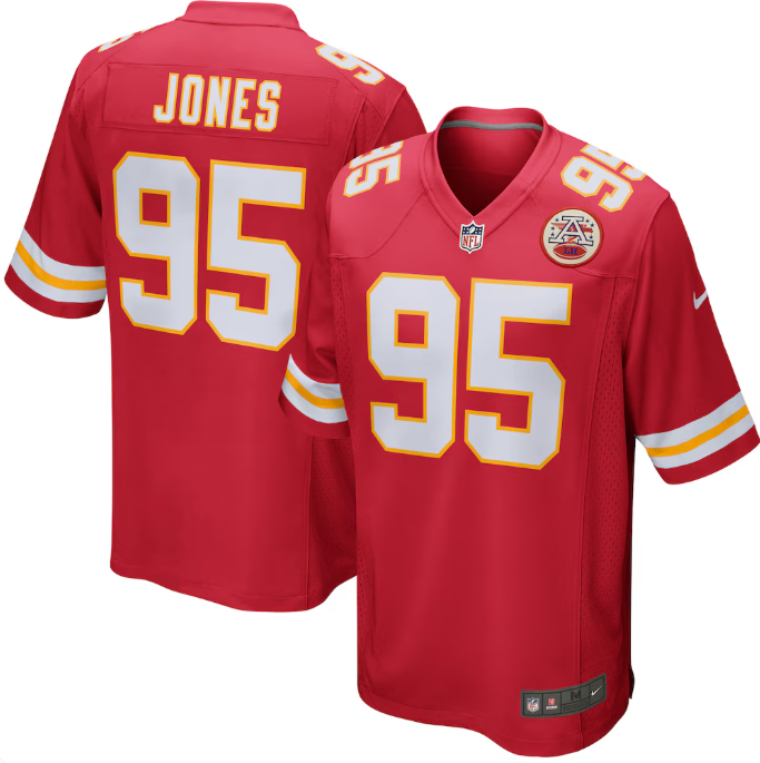Men's Kansas City Chiefs #95 Chris Jones Red Jersey