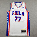 Jared Edgecombe #77 Philadelphia 76ers Association Edition Swingman Jersey – White