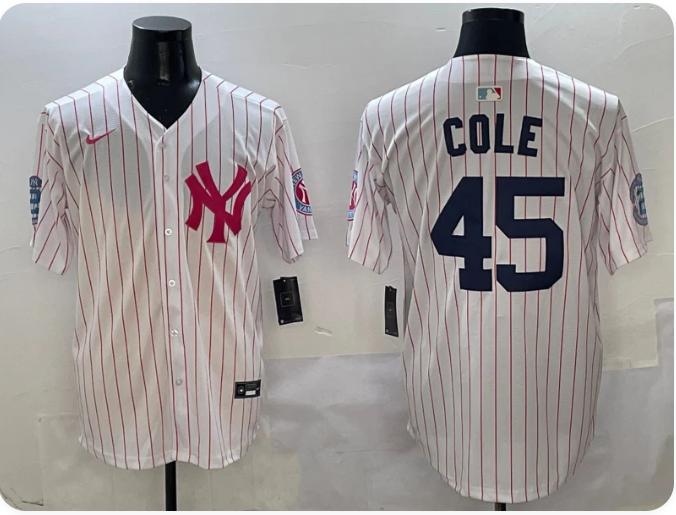 Gerrit Cole #45 New York Yankees Men's White Team Player Jersey