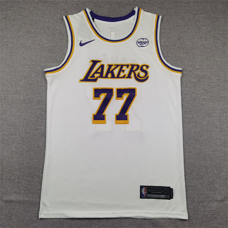 Luka Dončić #77 Los Angeles Lakers Association Edition Nike Swingman Jersey – White