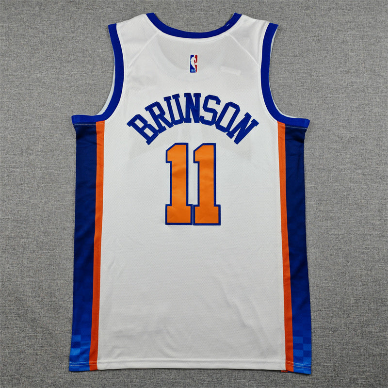 Jalen Brunson #11 New York Knicks City Edition Swingman Jersey – White (NYC)