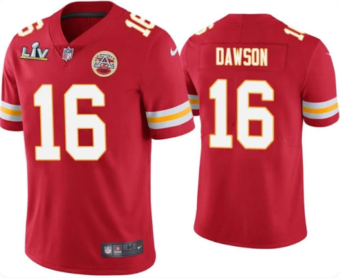 Men's Kansas City Chiefs Len Dawson Red Super Bowl LV Vapor Limited Jersey