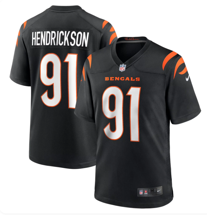 Trey Hendrickson #91 Cincinnati Bengals Nike Game Jersey – Black
