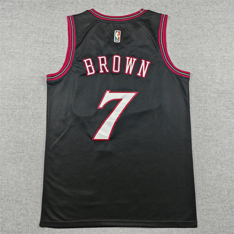 Jaylen Brown #7 Philadelphia 76ers City Edition Swingman Jersey – Black