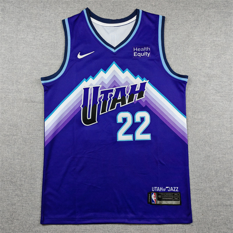 Drew Peterson #22 Utah Jazz City Edition Nike Swingman Jersey – Purple Mountain
