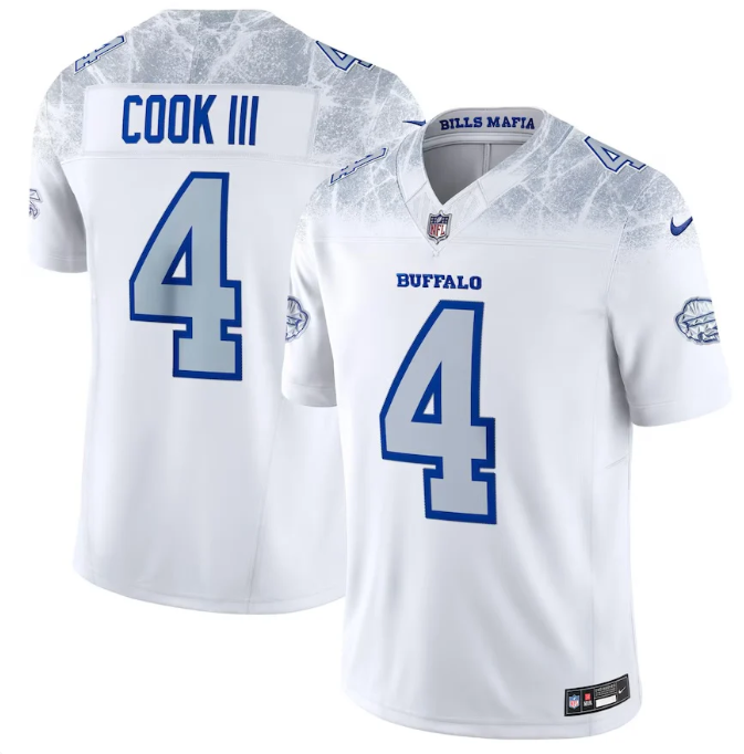 Buffalo Bills James Cook III 2025 Rivalries Collection Game Jersey – White