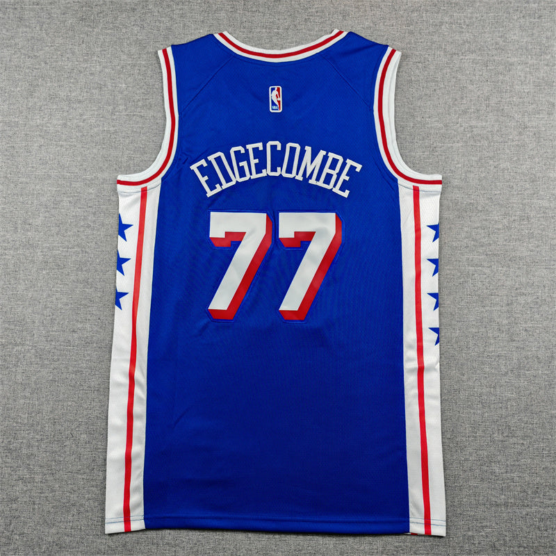 Jared Edgecombe #77 Philadelphia 76ers Icon Edition Swingman Jersey – Royal Blue