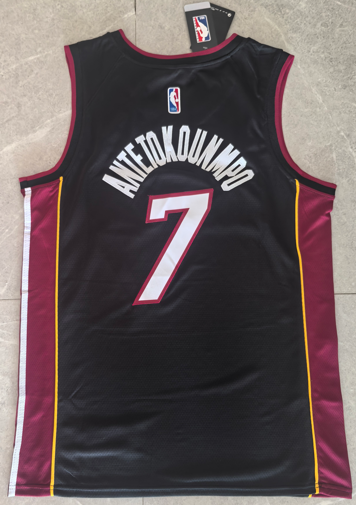 Giannis Antetokounmpo #7 Miami Heat City Edition Swingman Jersey – Black
