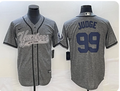 New York Yankees #99 Aaron Judge Nike Men's Baseball Jersey – Gray Heather with Yankees Script