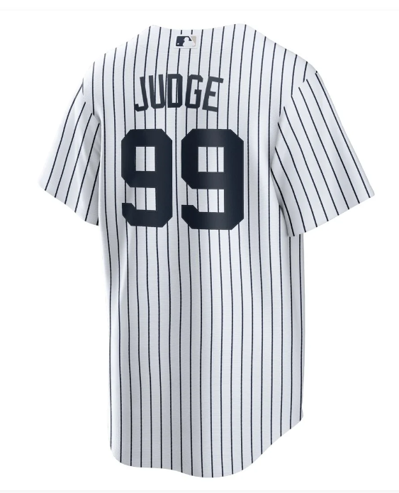 New York Yankees #99 Aaron Judge Nike Home Replica Player Jersey – White
