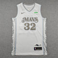 Cooper Flagg #32 Dallas Mavericks Nike City Edition Swingman Jersey – White/Silver
