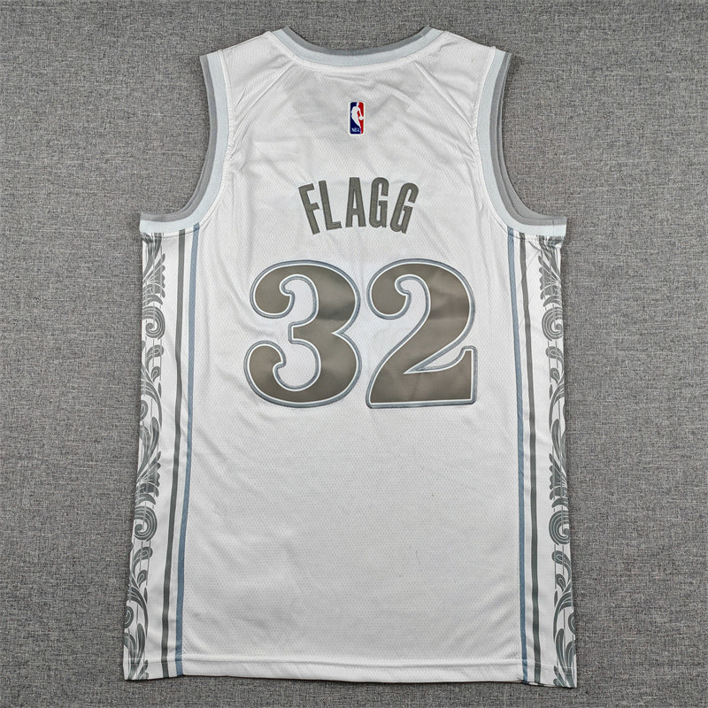 Cooper Flagg #32 Dallas Mavericks Nike City Edition Swingman Jersey – White/Silver