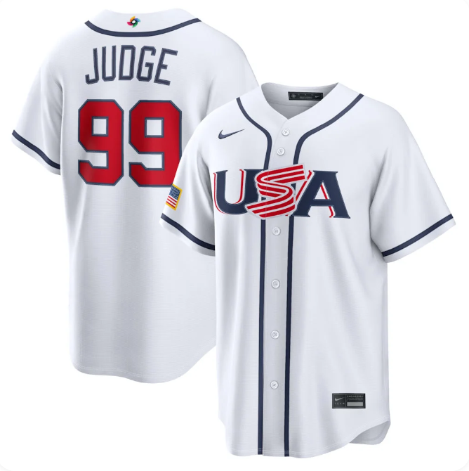 Men's #99 Aaron Judge USA 2026 World Baseball Classic Jersey – Standard Edition