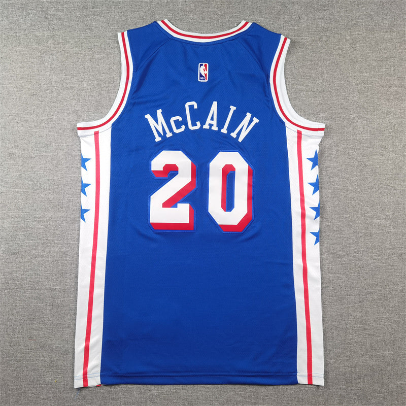 Jared McCain #20 Philadelphia 76ers Icon Edition Swingman Jersey – Blue