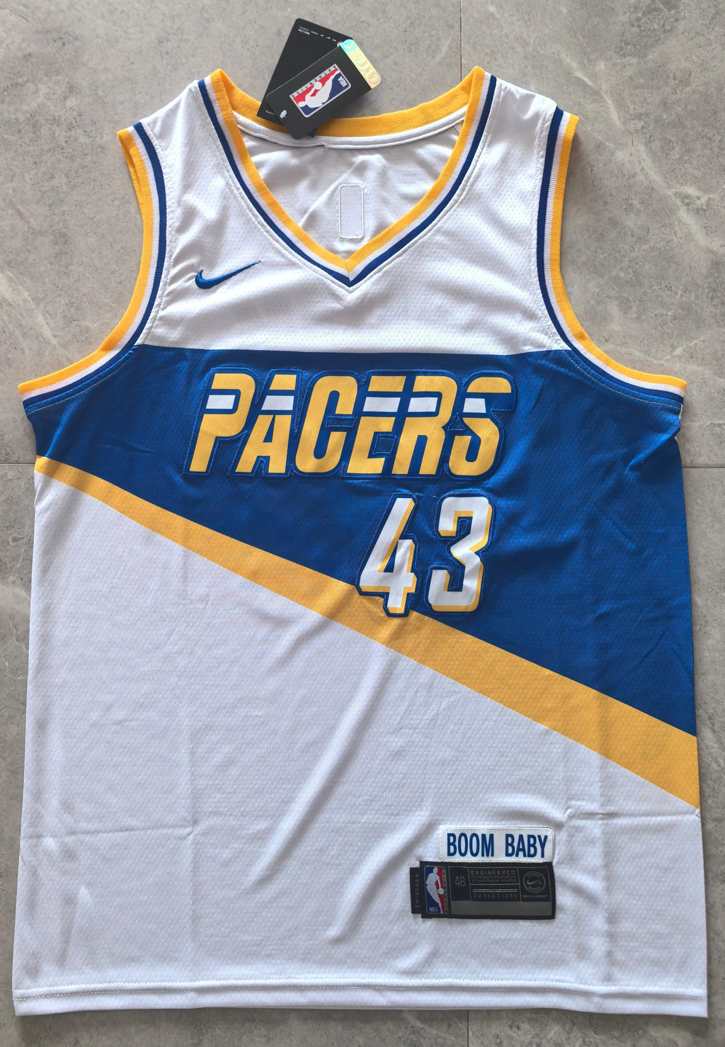 Pascal Siakam #43 Indiana Pacers City Edition Swingman Jersey – White (Boom Baby)