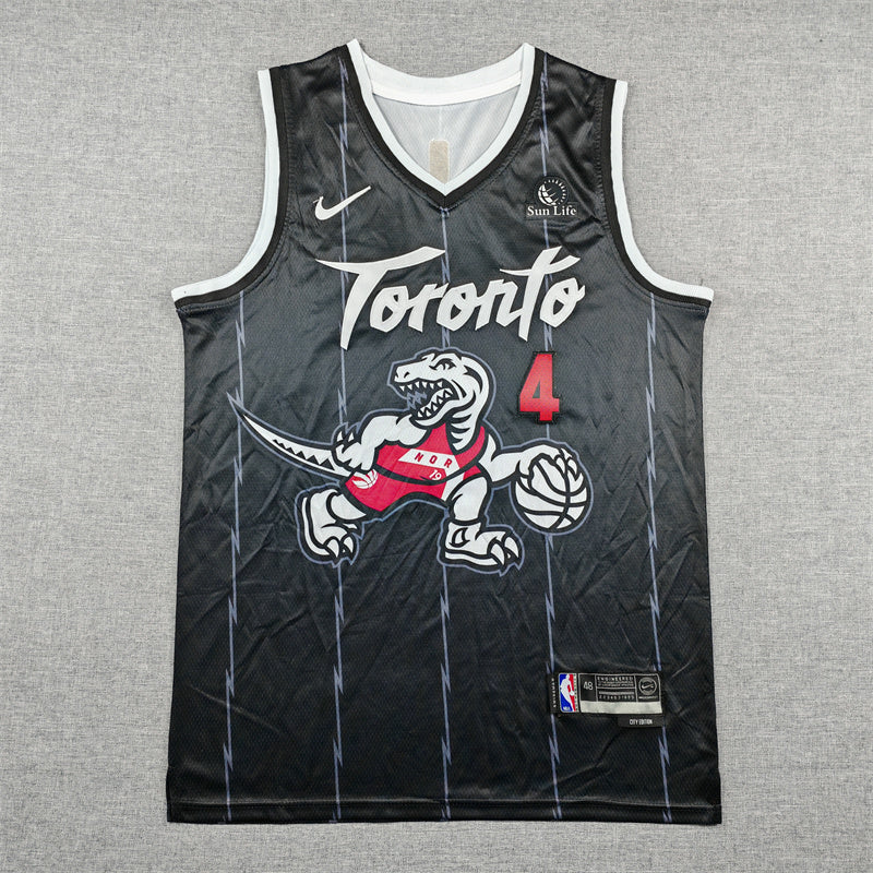 Scottie Barnes #4 Toronto Raptors Nike City Edition Swingman Jersey – Black