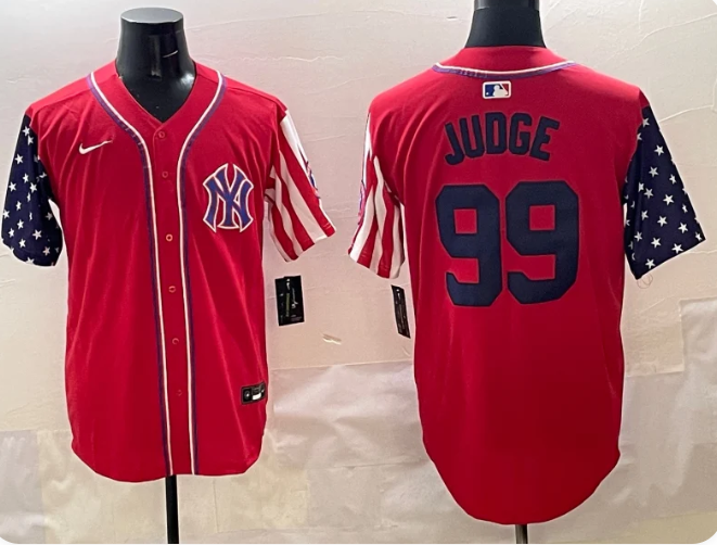 Men's New York Yankees Aaron Judge #99 Nike Replica Jersey – Red Limited Edition