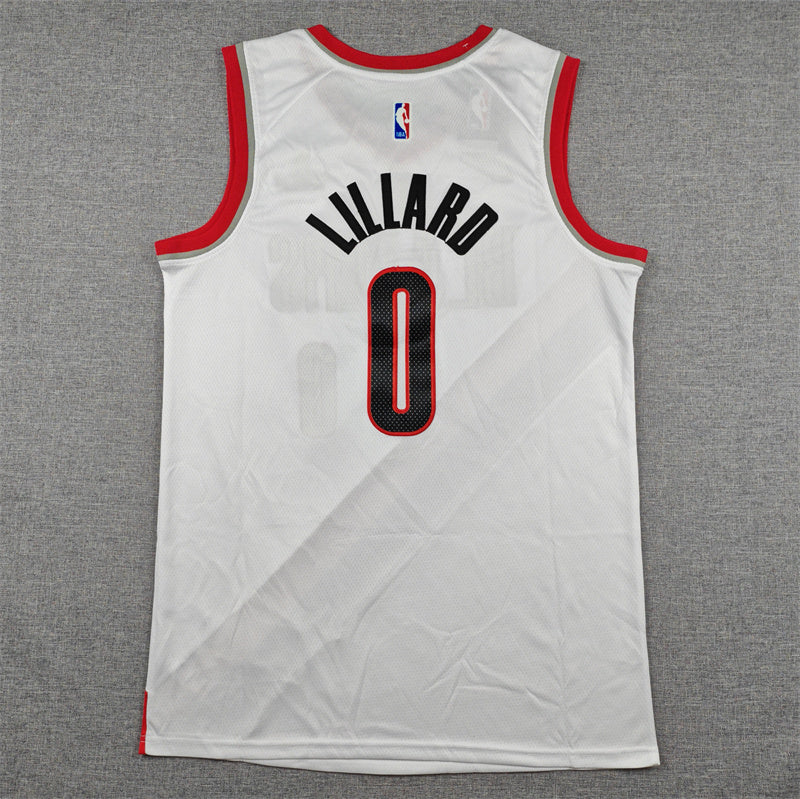Damian Lillard #0 Portland Trail Blazers Association Edition Nike Swingman Jersey – White