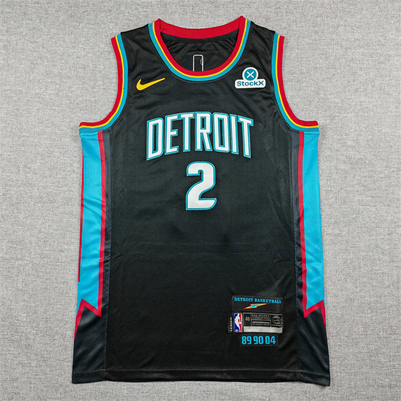 Cade Cunningham #2 Detroit Pistons City Edition Swingman Jersey – Black