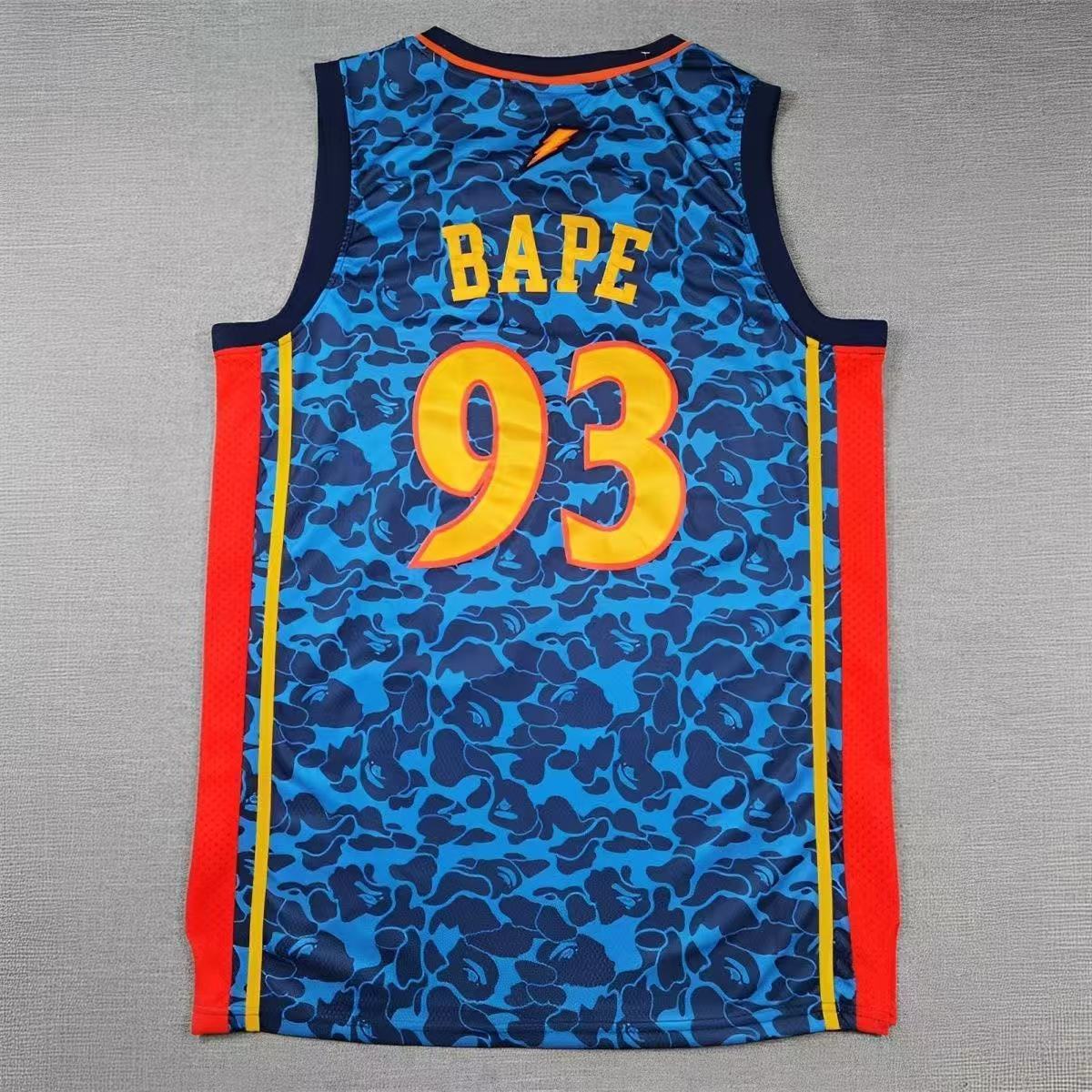 BAPE x Golden State Warriors #93 Mitchell & Ness Hardwood Classics Jersey – Blue Camo