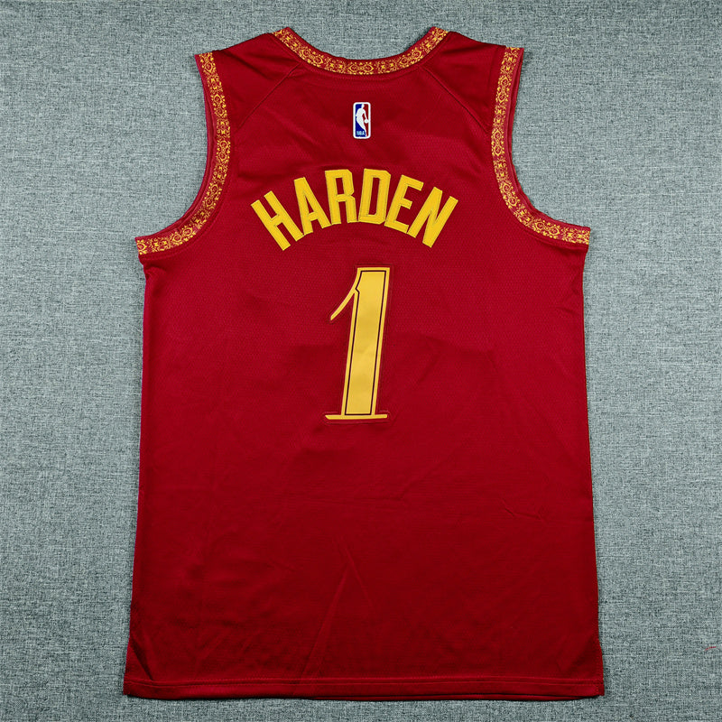 James Harden #1 Cleveland Cavaliers Nike City Edition Swingman Jersey – Red (The Land)