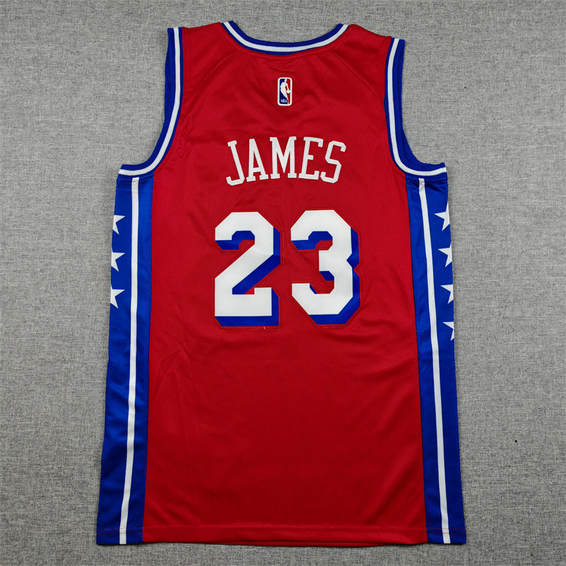 LeBron James #23 Philadelphia 76ers Statement Edition Swingman Jersey – Red