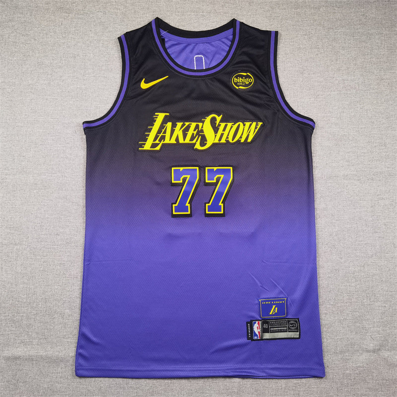 Luka Dončić #77 Los Angeles Lakers Nike City Edition Swingman Jersey – LakeShow Black/Purple