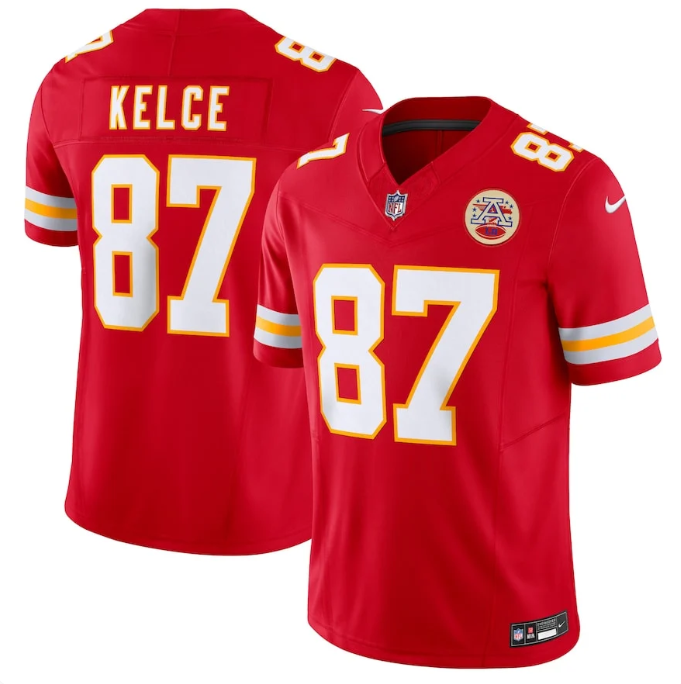 Men's Nike Travis Kelce #87 Red Kansas City Chiefs Game Jersey