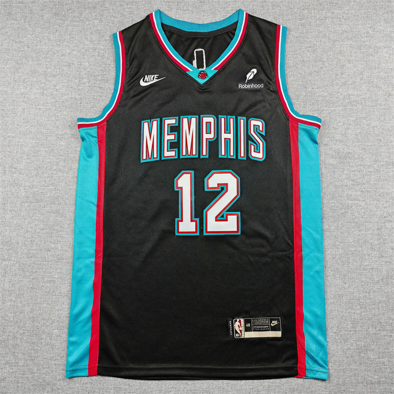 Ja Morant #12 Memphis Grizzlies City Edition Swingman Jersey – Black (Vancouver Throwback)
