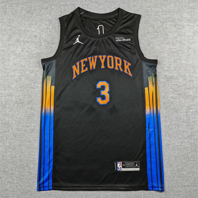 Josh Hart #3 New York Knicks Statement Edition Swingman Jersey – Black (City Lights)