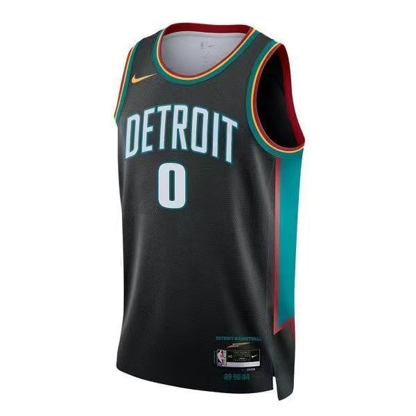Killian Hayes #0 Detroit Pistons Classic Edition Swingman Jersey – Black (Teal)