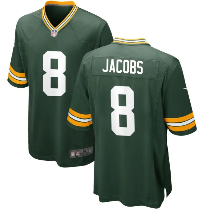Men's Green Bay Packers #28 Josh Jacobs Jersey