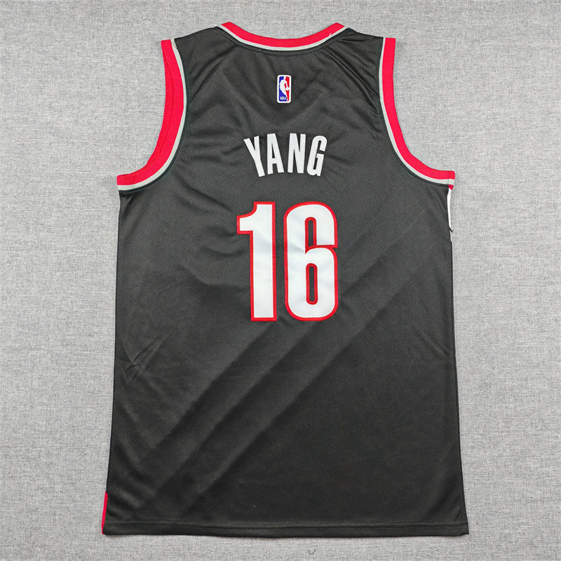 Yang #16 Portland Trail Blazers Icon Edition Nike Swingman Jersey – Black