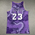 LeBron James #23 Los Angeles Lakers 2018-19 Hardwood Classics Chinese New Year Dragon Jersey – Purple