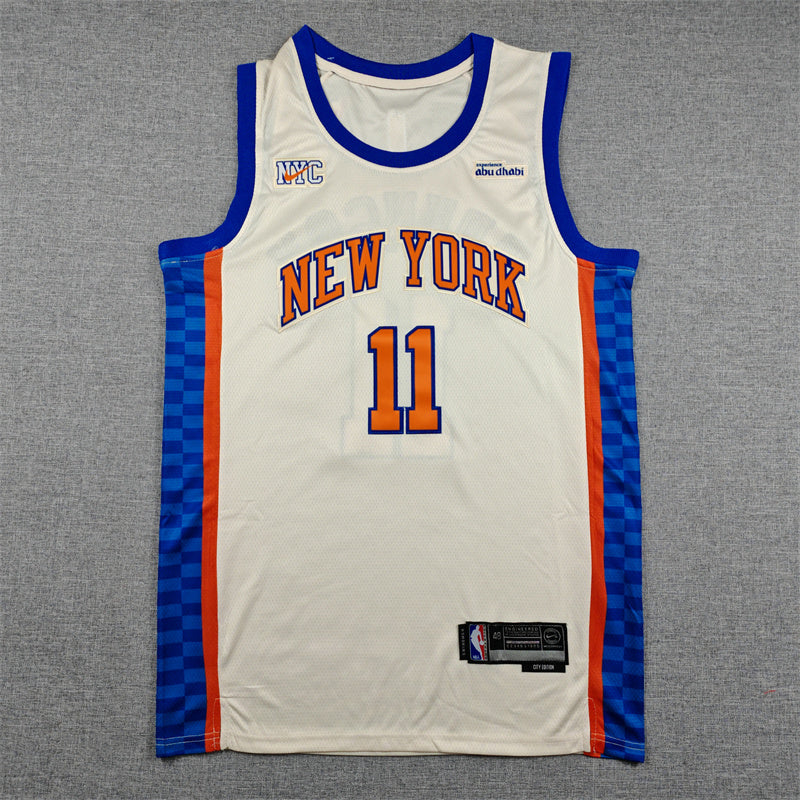 Jalen Brunson #11 New York Knicks Nike City Edition Swingman Jersey – White