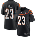 Dax Hill #23 Cincinnati Bengals Nike Super Bowl LVI Game Jersey – Black