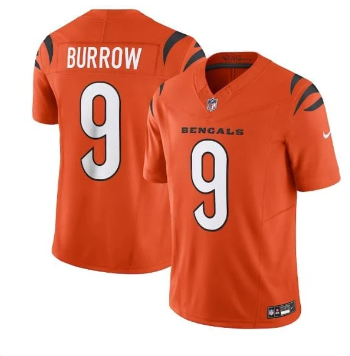 Joe Burrow #9 Cincinnati Bengals Nike Vapor F.U.S.E. Limited Jersey – Orange