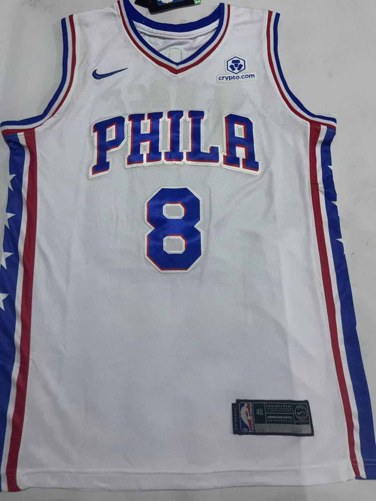 Paul George #8 Philadelphia 76ers Association Edition Swingman Jersey – White (PHILA)