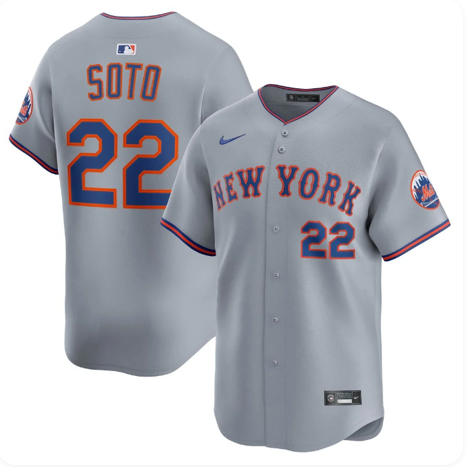 Juan Soto #22 New York Mets Nike Road Limited Player Jersey – Gray