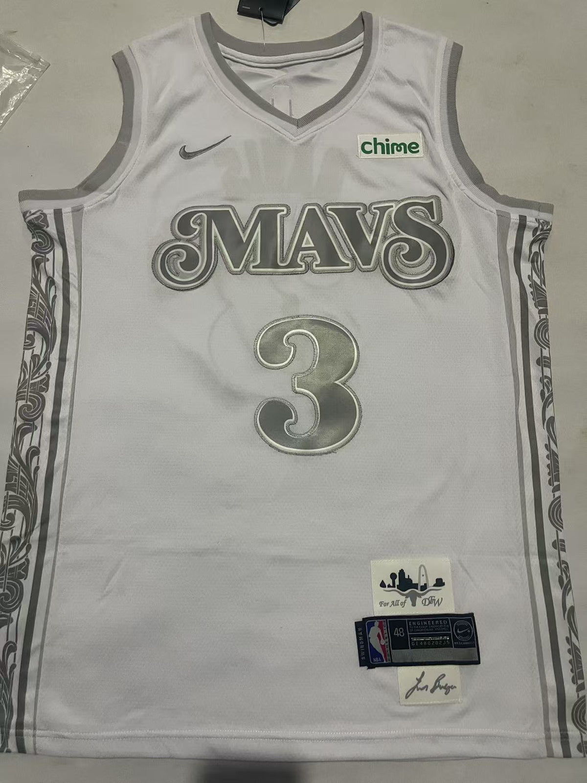Anthony Davis #3 Dallas Mavericks City Edition Swingman Jersey – White/Silver