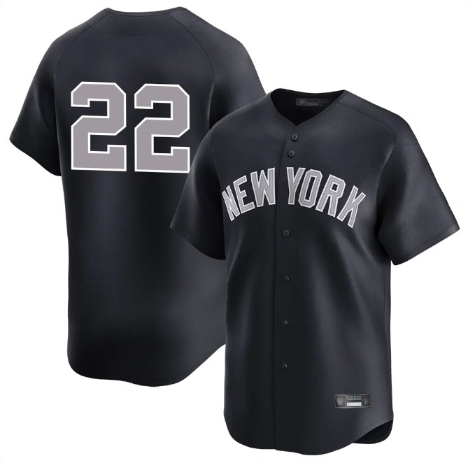 Men's New York Yankees Ben Rice #22 Navy Alternate Limited Stitched Jersey