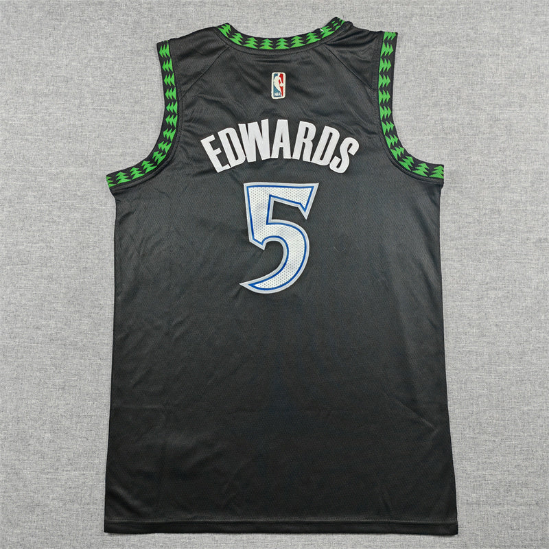 Anthony Edwards #5 Minnesota Timberwolves City Edition Swingman Jersey – Black