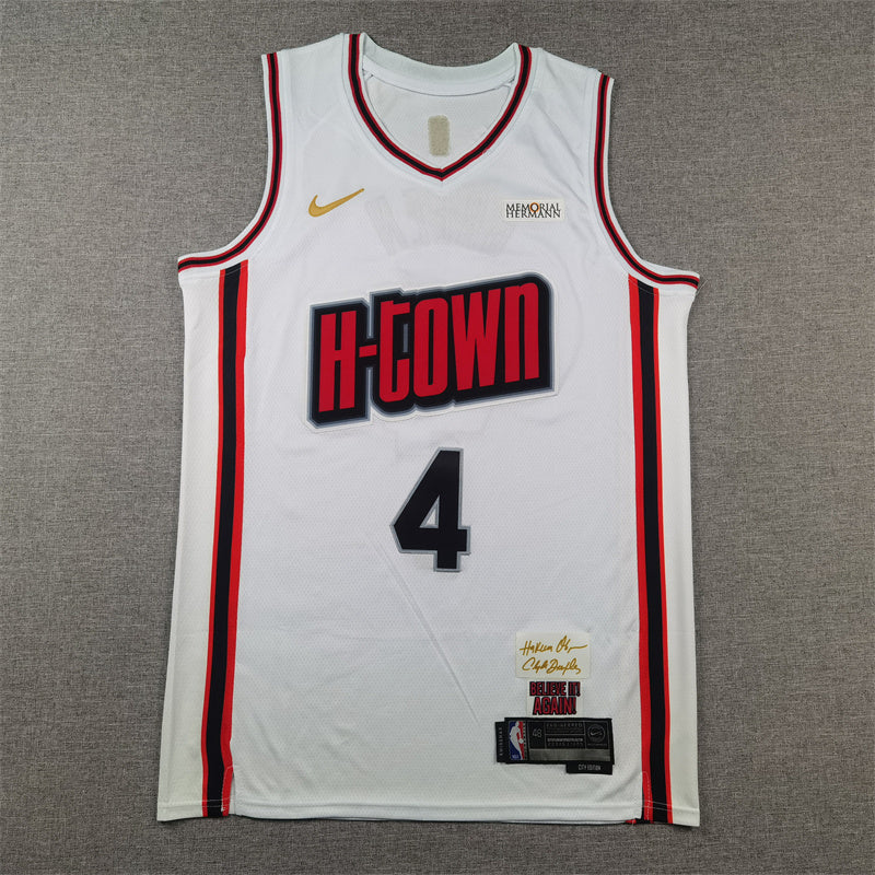 Jalen Green #4 Houston Rockets Nike City Edition Swingman Jersey – H-Town White